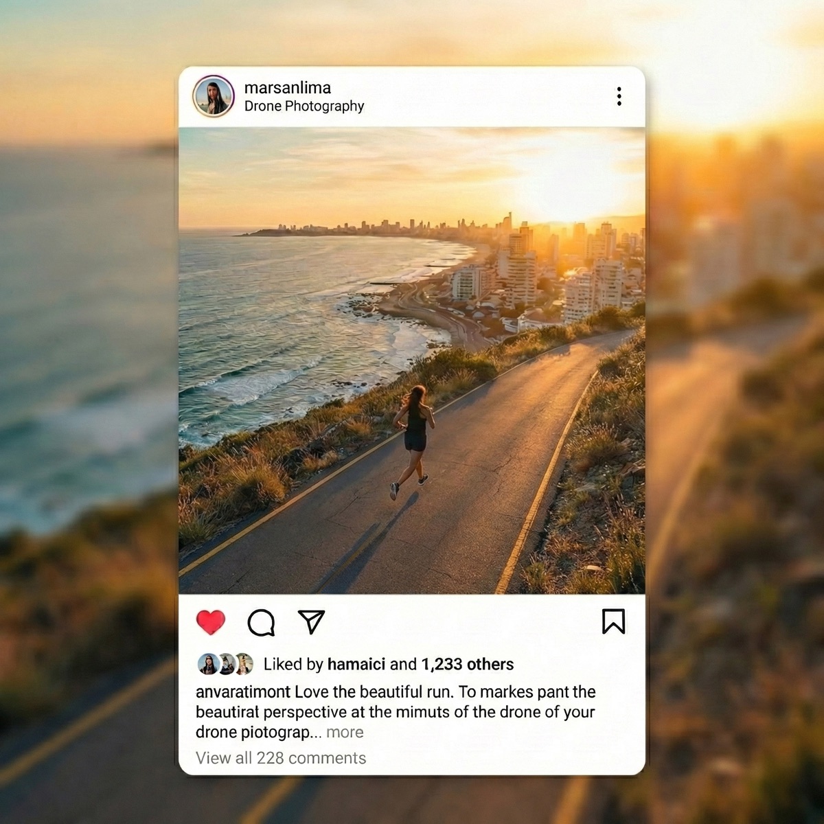 AI-generated cinematic social media post